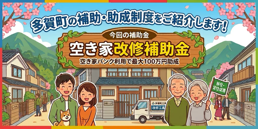 多賀町の補助・助成制度をご紹介します！「空き家改修費補助金」